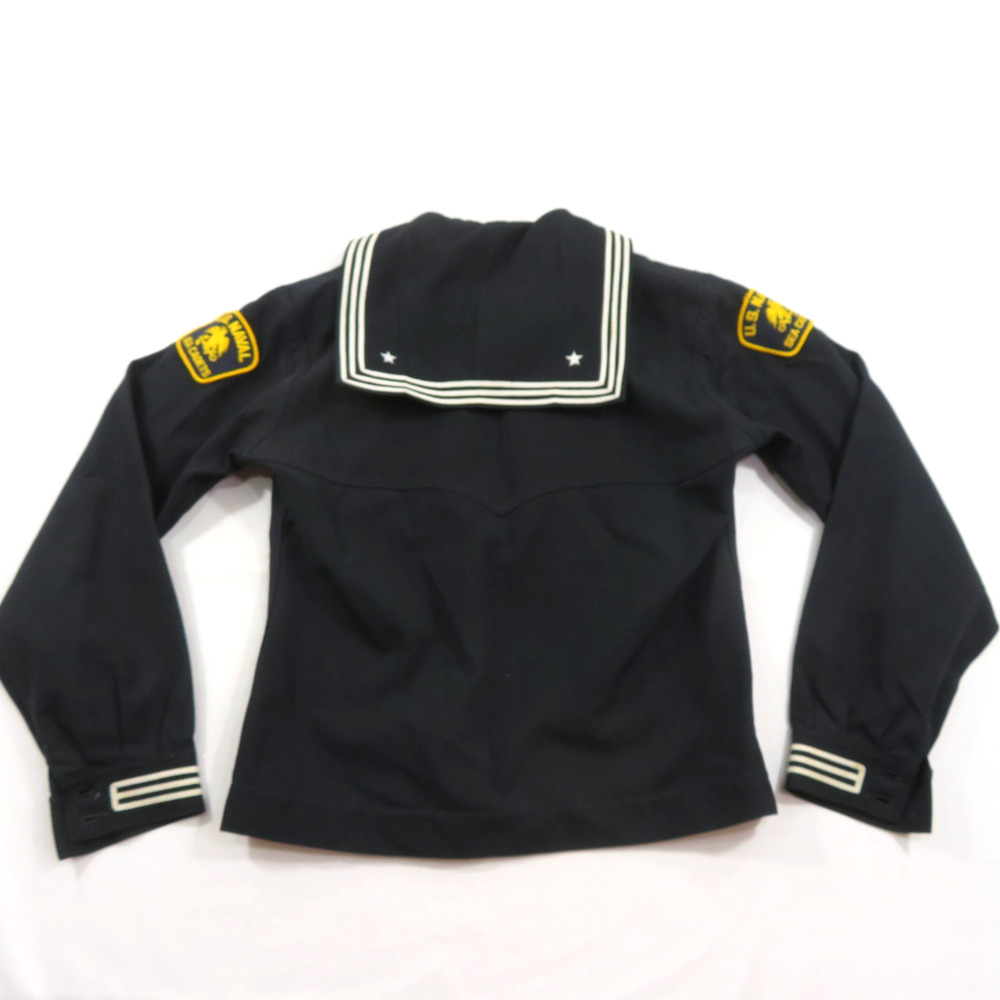 USN Jumper Shirt Naval Sea Cadet Cracker Jack Navy Wool Jumper Sz 40R Vintage - Picture 2 of 5